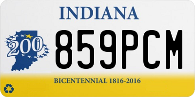 IN license plate 859PCM