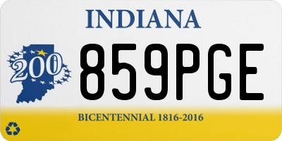 IN license plate 859PGE