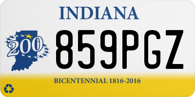 IN license plate 859PGZ