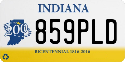 IN license plate 859PLD