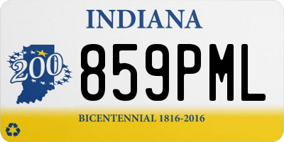 IN license plate 859PML