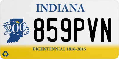 IN license plate 859PVN