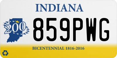 IN license plate 859PWG