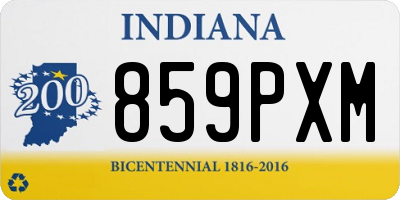 IN license plate 859PXM