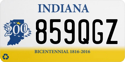 IN license plate 859QGZ