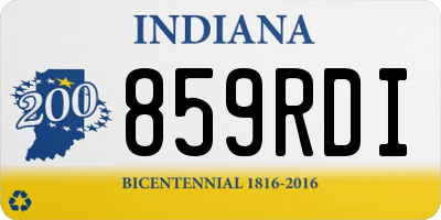 IN license plate 859RDI