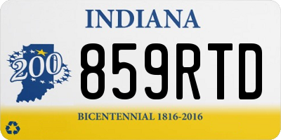 IN license plate 859RTD