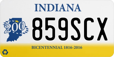 IN license plate 859SCX