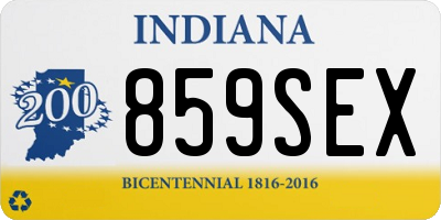 IN license plate 859SEX