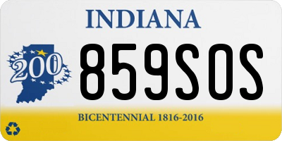 IN license plate 859SOS