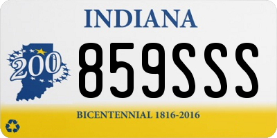 IN license plate 859SSS