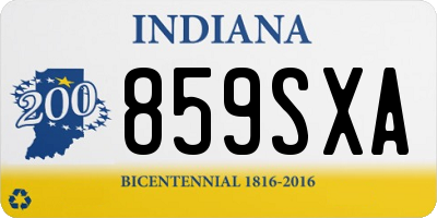 IN license plate 859SXA