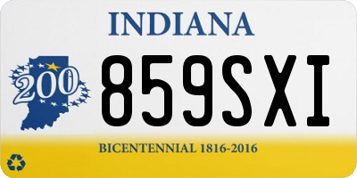 IN license plate 859SXI