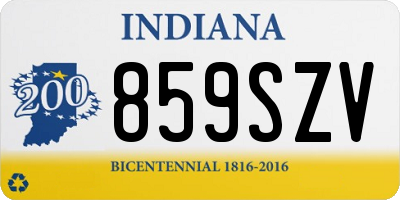 IN license plate 859SZV