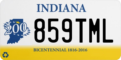 IN license plate 859TML