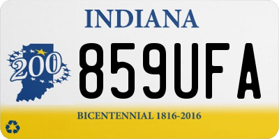 IN license plate 859UFA