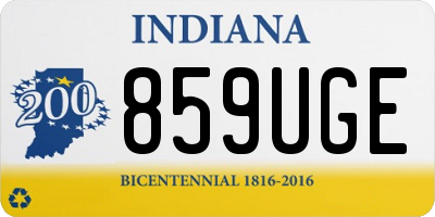 IN license plate 859UGE