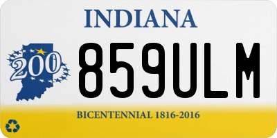 IN license plate 859ULM