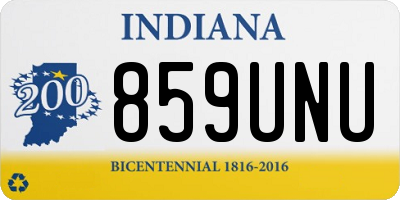 IN license plate 859UNU