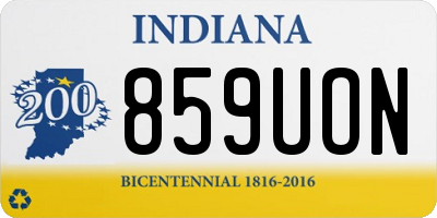 IN license plate 859UON