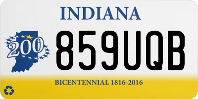 IN license plate 859UQB