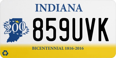 IN license plate 859UVK
