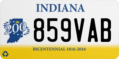 IN license plate 859VAB