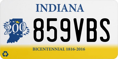 IN license plate 859VBS