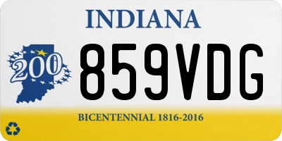 IN license plate 859VDG