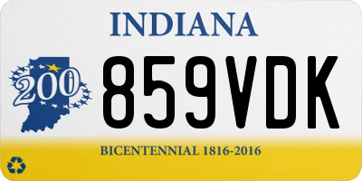 IN license plate 859VDK