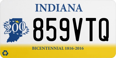 IN license plate 859VTQ