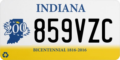 IN license plate 859VZC