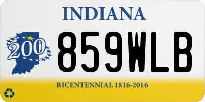 IN license plate 859WLB