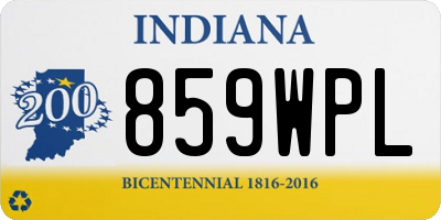 IN license plate 859WPL