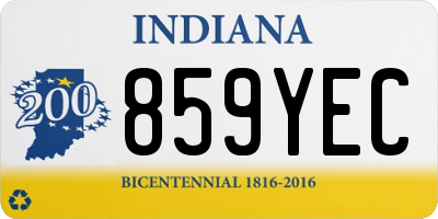 IN license plate 859YEC