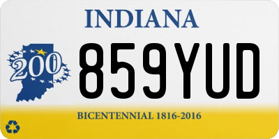 IN license plate 859YUD