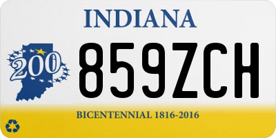 IN license plate 859ZCH