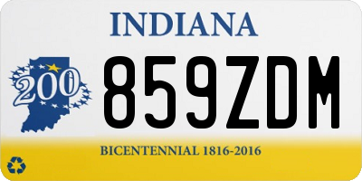 IN license plate 859ZDM