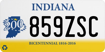 IN license plate 859ZSC