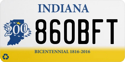 IN license plate 860BFT