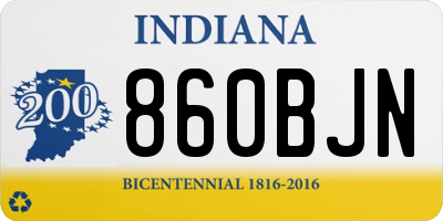IN license plate 860BJN
