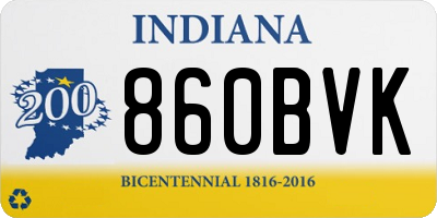 IN license plate 860BVK