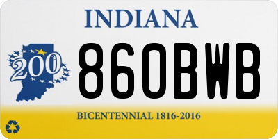 IN license plate 860BWB