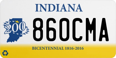 IN license plate 860CMA