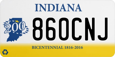 IN license plate 860CNJ