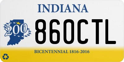 IN license plate 860CTL
