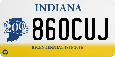 IN license plate 860CUJ