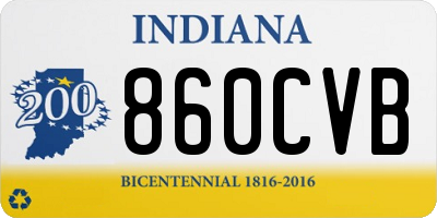 IN license plate 860CVB