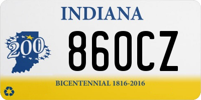 IN license plate 860CZ