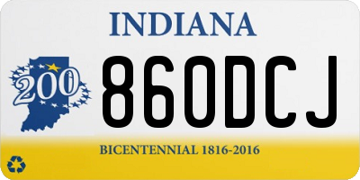IN license plate 860DCJ